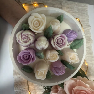 Barevný tulipánový MIX - sójová svíčka L - obrázek 4