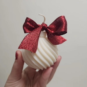 Kulatá ozdoba - sójová svíčka M - obrázek 2