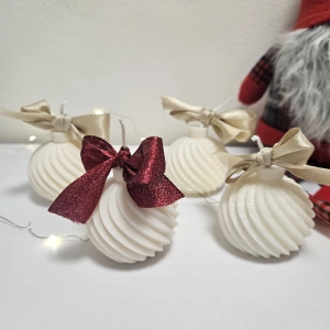 Kulatá ozdoba - sójová svíčka M - obrázek 3