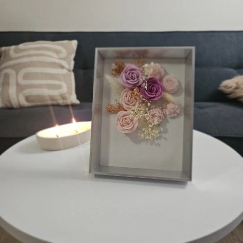 MIX růžových květin - obraz M