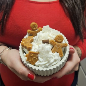 Šlehaný dortík - kulatá sójová svíčka M - obrázek 2