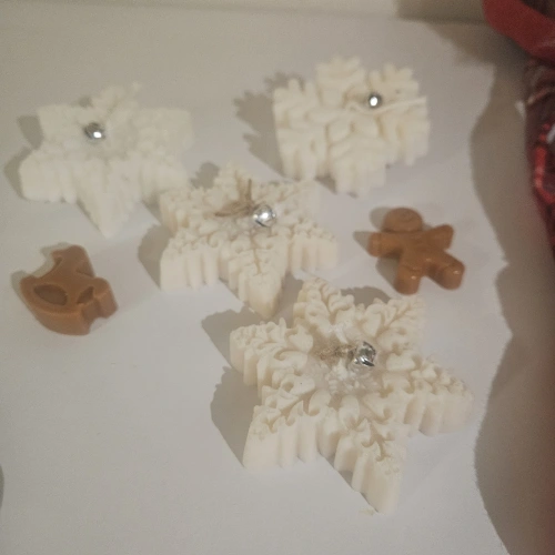 Vánoční vločka - sójová svíčka M