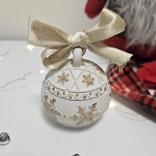 Vánoční zlatá ozdoba - sójová svíčka M